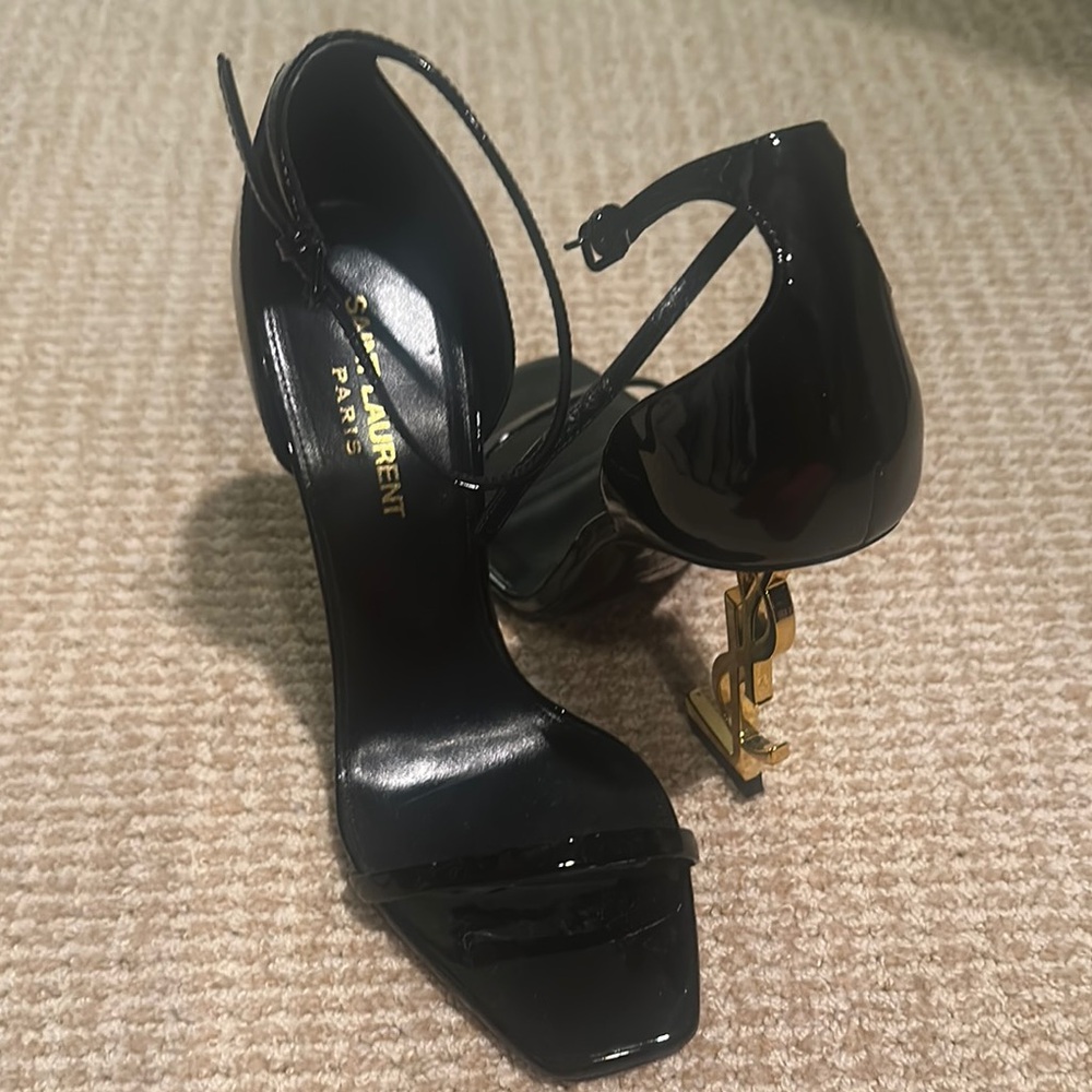 Saint Laurent Black Patent Leather Heels